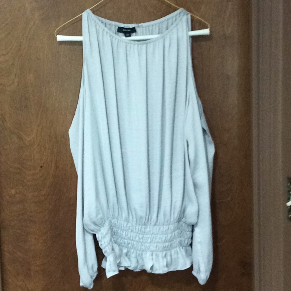 Silver silky top by Alfani with tags